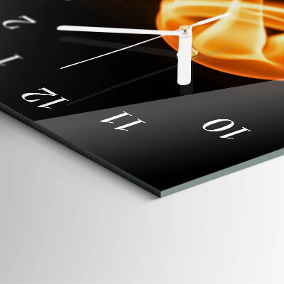 Verticale orologio in vetro Astrazione
