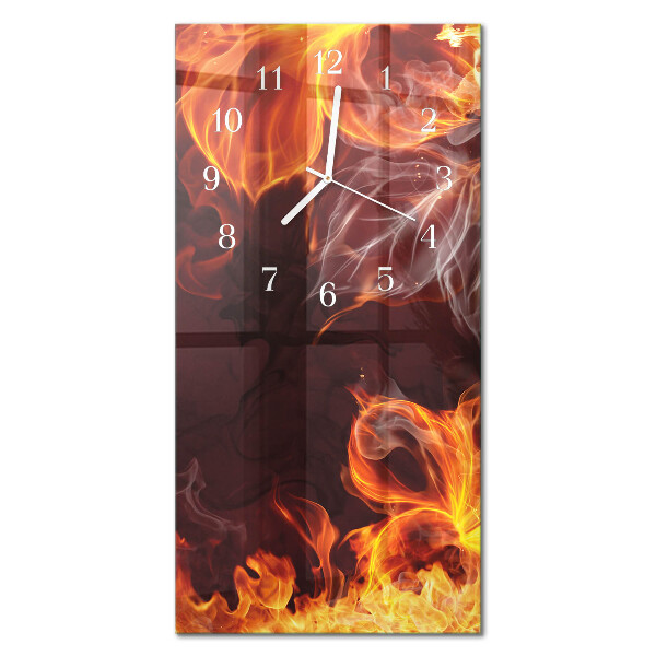 Orologio con stampa verticale Fiori di fuoco