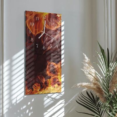 Orologio con stampa verticale Fiori di fuoco