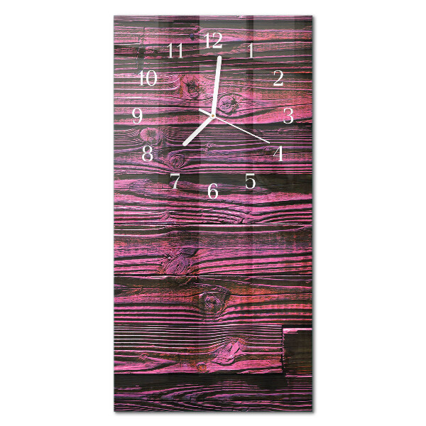 Verticale orologio in vetro Pannelli di legno