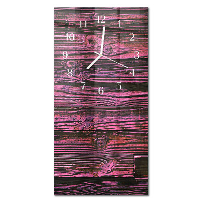 Verticale orologio in vetro Pannelli di legno