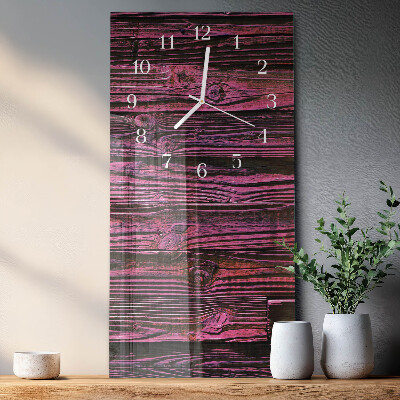 Verticale orologio in vetro Pannelli di legno