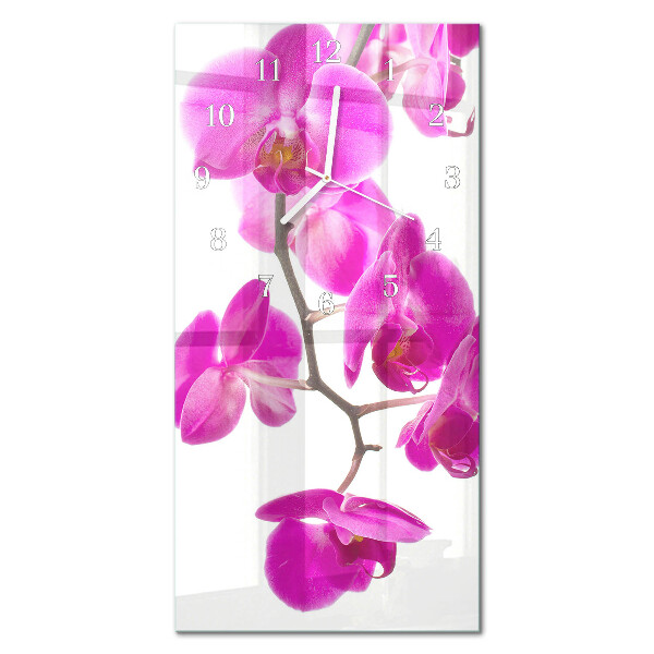 Orologio con stampa verticale Orchidee