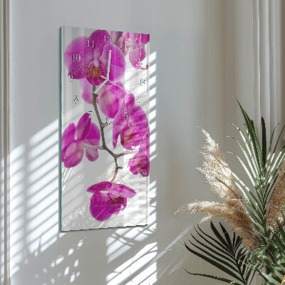 Orologio con stampa verticale Orchidee
