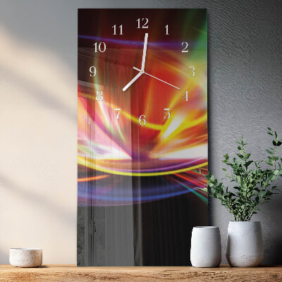 Verticale orologio in vetro Arte astratta