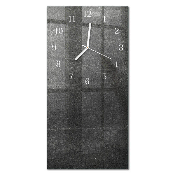 Verticale orologio in vetro Grafite