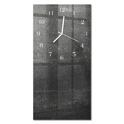 Verticale orologio in vetro Grafite