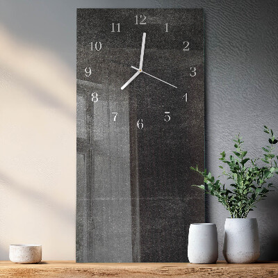 Verticale orologio in vetro Grafite