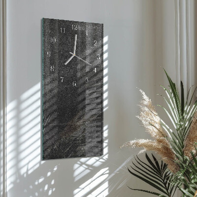 Verticale orologio in vetro Grafite