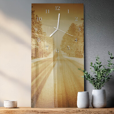Verticale orologio in vetro Lontano