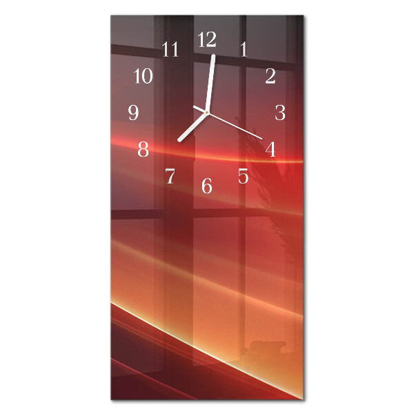 Verticale orologio in vetro Astrazione