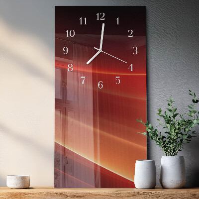 Verticale orologio in vetro Astrazione