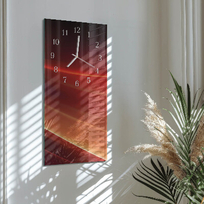 Verticale orologio in vetro Astrazione