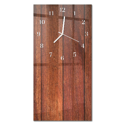 Verticale orologio in vetro Legna