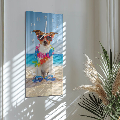 Orologio con stampa verticale Cane