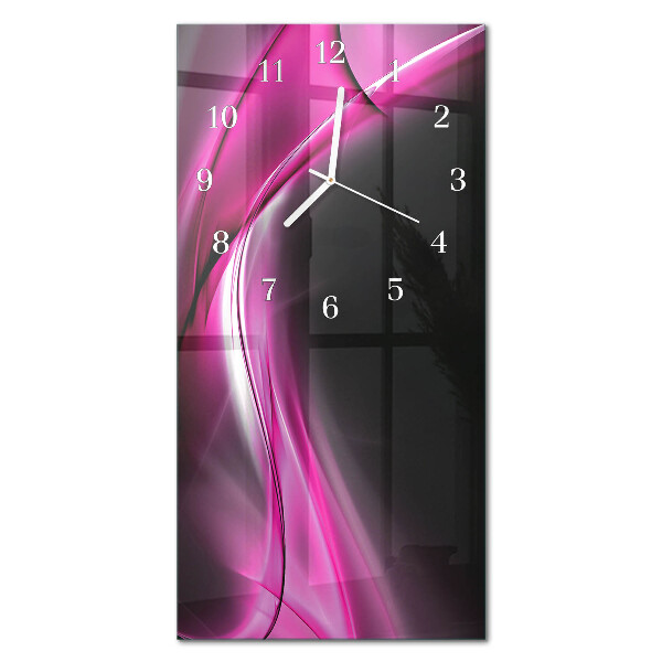 Verticale orologio in vetro Linee astratte