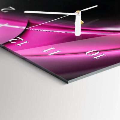 Verticale orologio in vetro Linee astratte