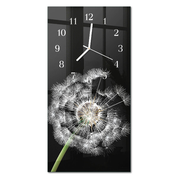 Verticale orologio in vetro Dente di leone