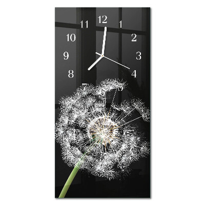 Verticale orologio in vetro Dente di leone