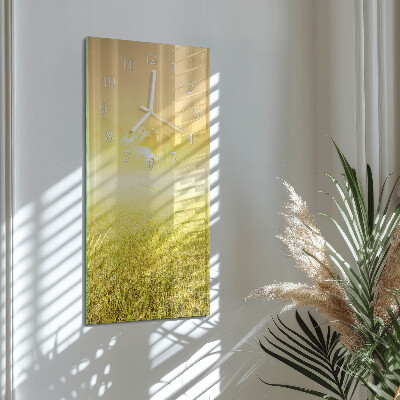 Verticale orologio in vetro Campo di grano