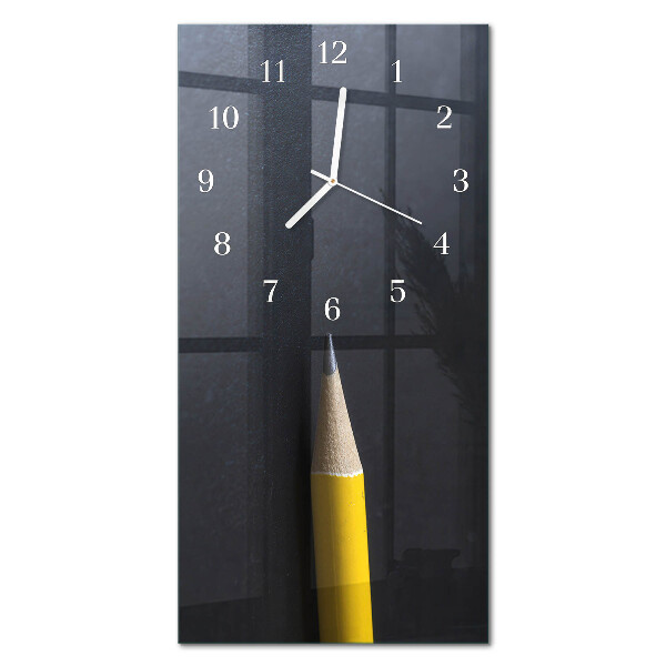 Verticale orologio in vetro Matita