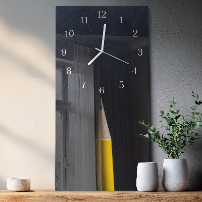 Verticale orologio in vetro Matita