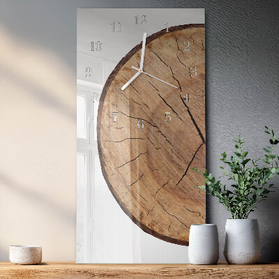 Orologio da parete verticale Travi di legno