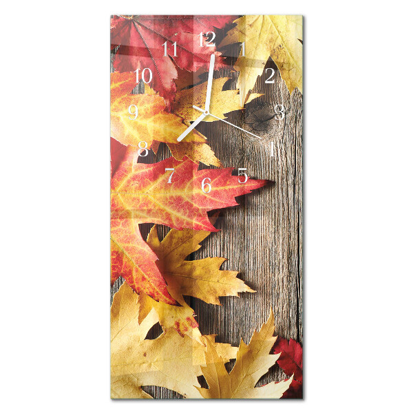 Orologio con stampa verticale Foglie