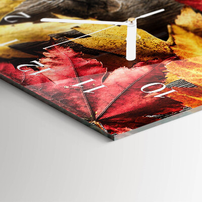 Orologio con stampa verticale Foglie