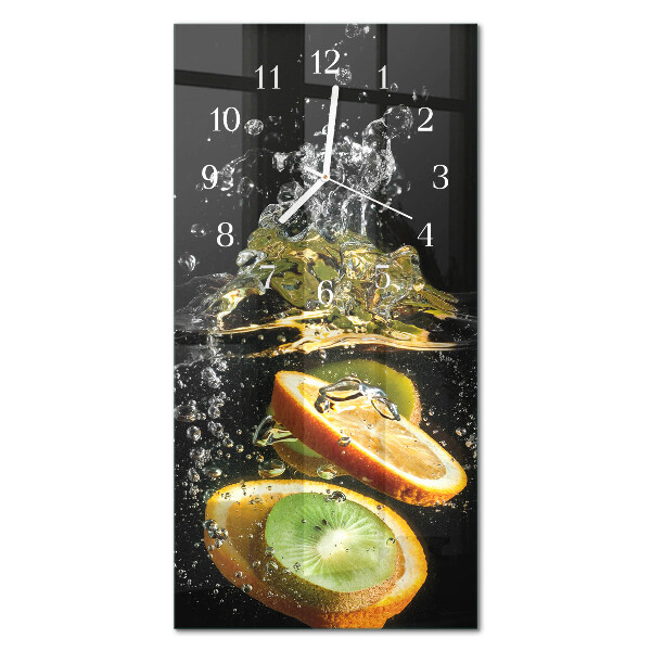 Verticale orologio in vetro L'acqua