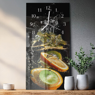 Verticale orologio in vetro L'acqua