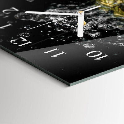 Verticale orologio in vetro L'acqua