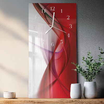 Verticale orologio in vetro Astrazione