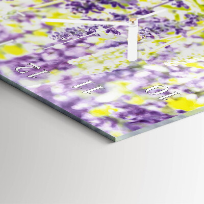 Verticale orologio in vetro Lavanda