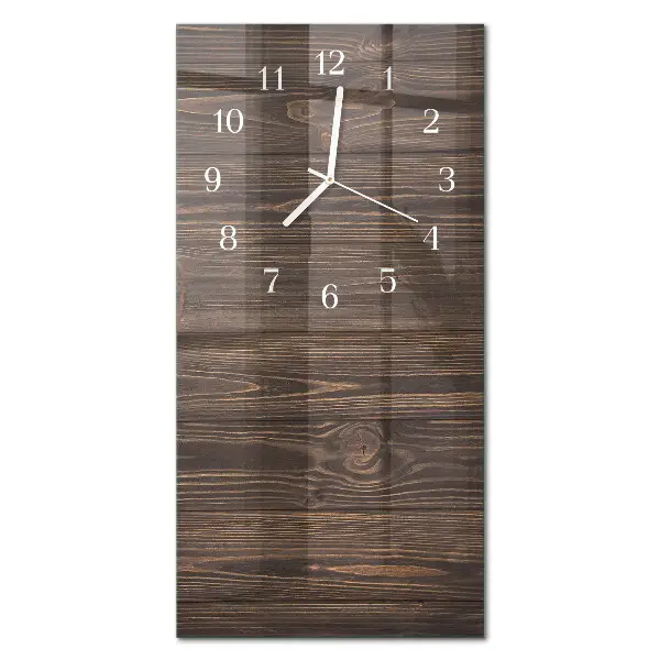 Verticale orologio in vetro Legna
