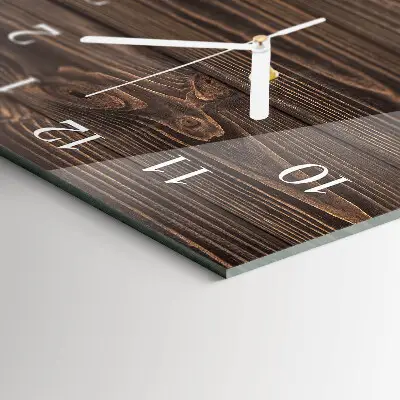 Verticale orologio in vetro Legna