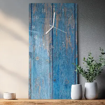 Verticale orologio in vetro Legna