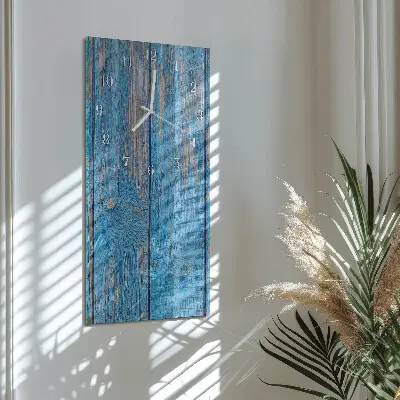 Verticale orologio in vetro Legna