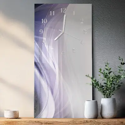 Verticale orologio in vetro Astrazione