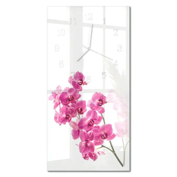 Orologio con stampa verticale Orchidee