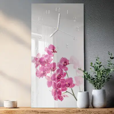 Orologio con stampa verticale Orchidee