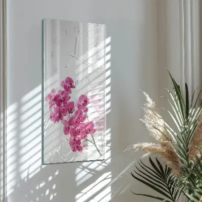 Orologio con stampa verticale Orchidee