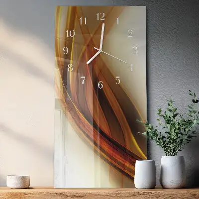 Verticale orologio in vetro Astrazione