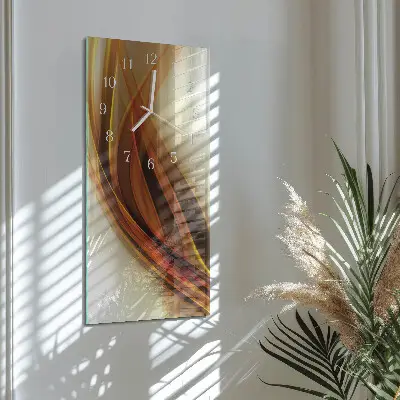 Verticale orologio in vetro Astrazione