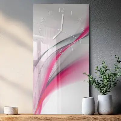 Verticale orologio in vetro Astrazione