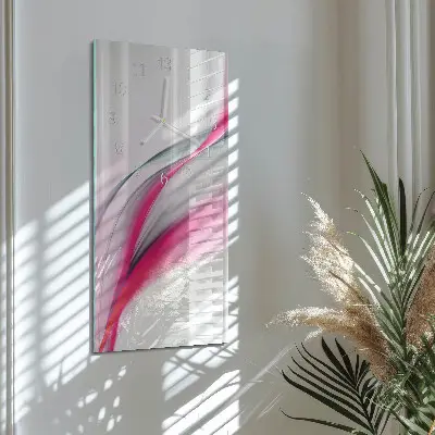 Verticale orologio in vetro Astrazione