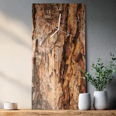 Orologio con stampa verticale Corteccia d'albero