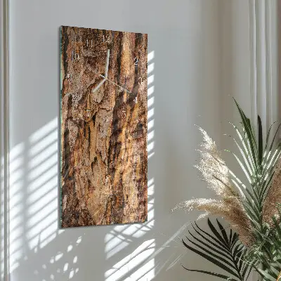 Orologio con stampa verticale Corteccia d'albero