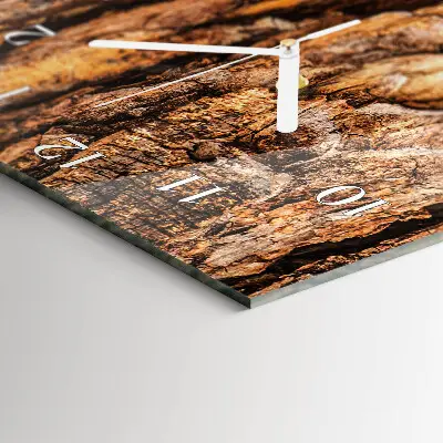 Orologio con stampa verticale Corteccia d'albero
