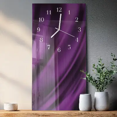 Verticale orologio in vetro Astrazione